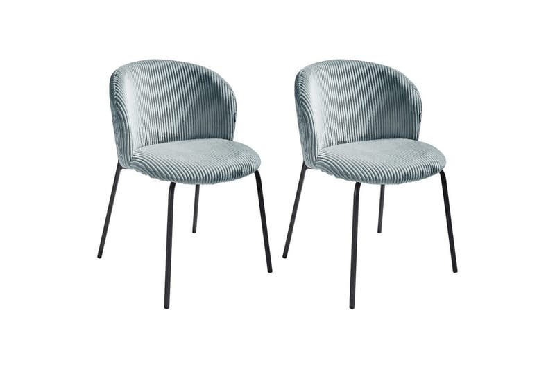 Set med 2 matstolar Miles - Blå, Svart - Möbler - Matplats - Matstol & köksstol