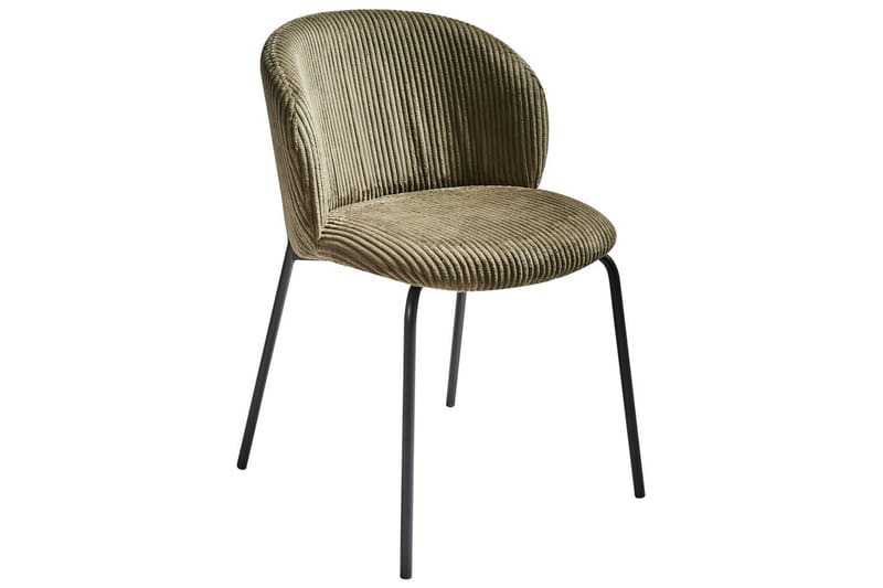 Set med 2 matstolar Miles - Grön, Svart - Möbler - Matplats - Matstol & köksstol