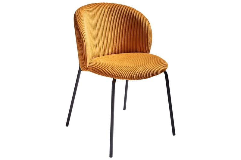 Set med 2 matstolar Miles - Orange, svart - Möbler - Matplats - Matstol & köksstol