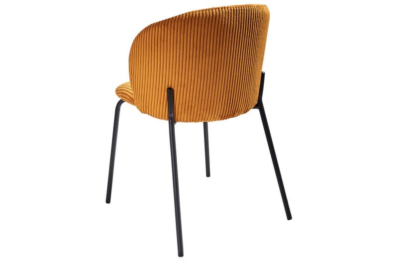Set med 2 matstolar Miles - Orange, svart - Möbler - Matplats - Matstol & köksstol