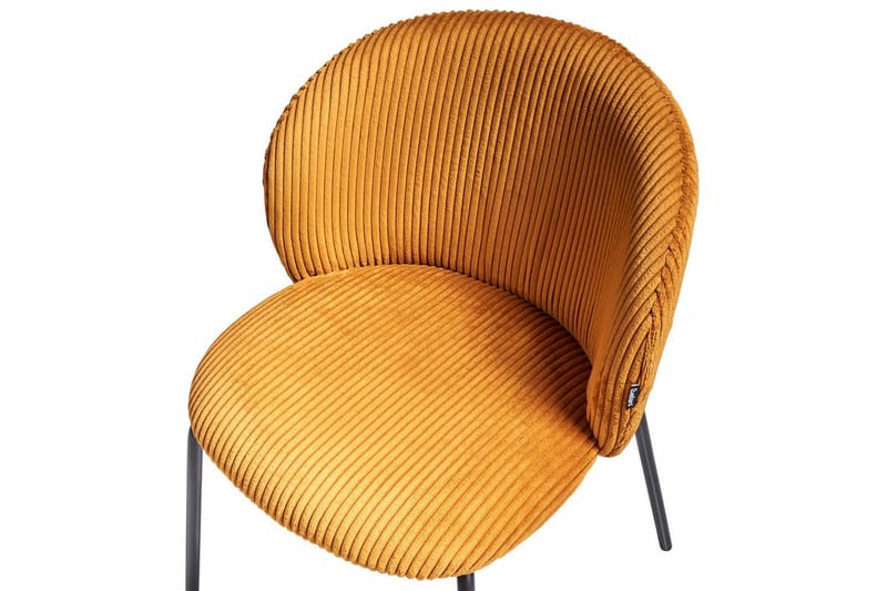 Set med 2 matstolar Miles - Orange, svart - Möbler - Matplats - Matstol & köksstol
