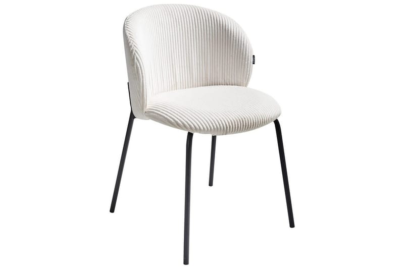 Set med 2 matstolar Miles - Vit, Svart - Möbler - Matplats - Matstol & köksstol