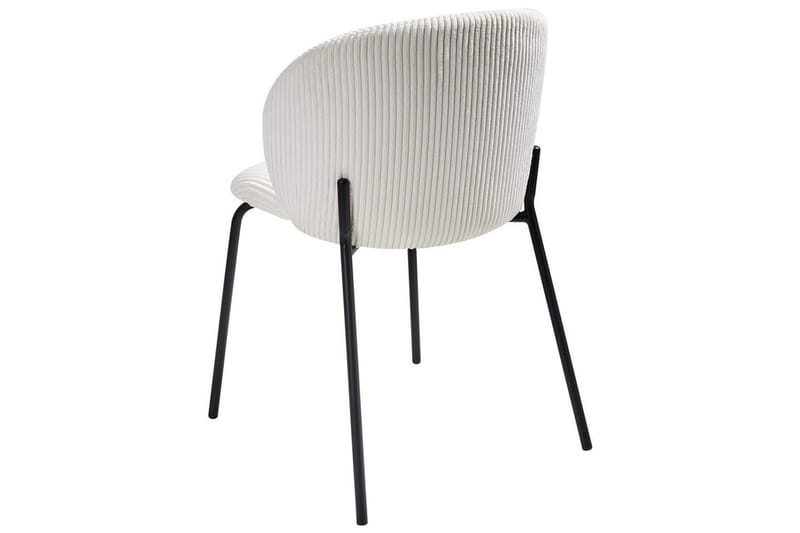 Set med 2 matstolar Miles - Vit, Svart - Möbler - Matplats - Matstol & köksstol