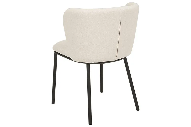 Set med 2 matstolar Mina - Beige, svart/Polyester - Möbler - Matplats - Matstol & köksstol
