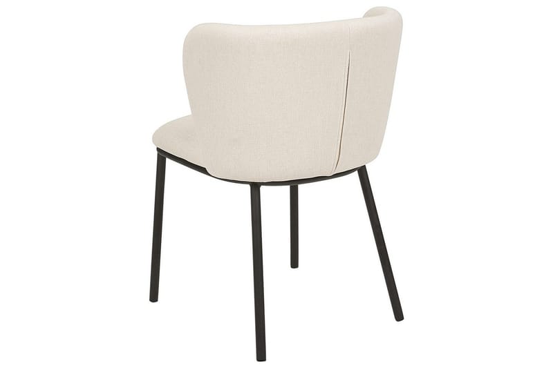 Set med 2 matstolar Mina - Beige, svart/Polyester - Möbler - Matplats - Matstol & köksstol