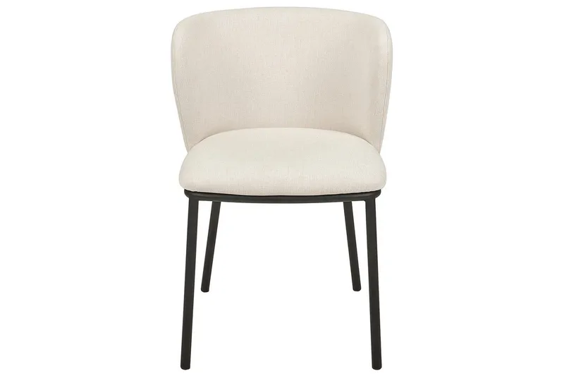 Set med 2 matstolar Mina - Beige, svart/Polyester - Möbler - Matplats - Matstol & köksstol