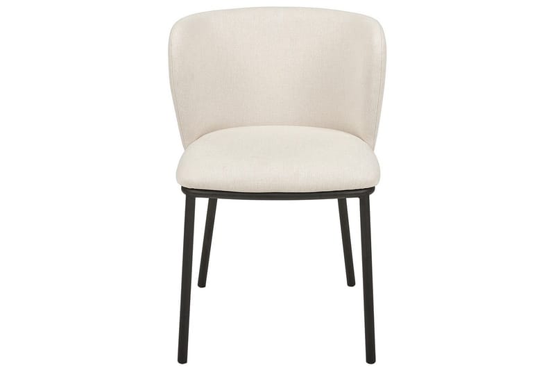 Set med 2 matstolar Mina - Beige, svart/Polyester - Möbler - Matplats - Matstol & köksstol