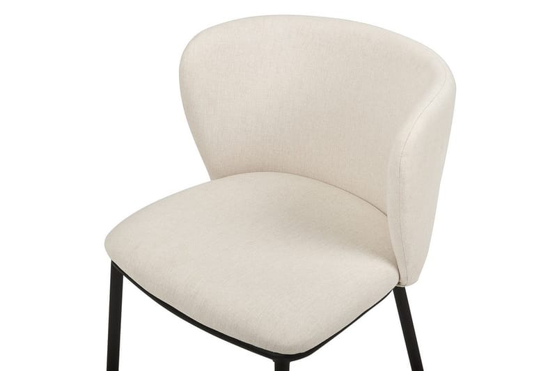 Set med 2 matstolar Mina - Beige, svart/Polyester - Möbler - Matplats - Matstol & köksstol