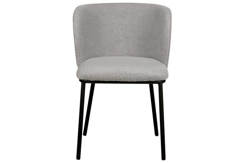 Set med 2 matstolar Mina - Grå, svart/Bouclé - Möbler - Matplats - Matstol & köksstol
