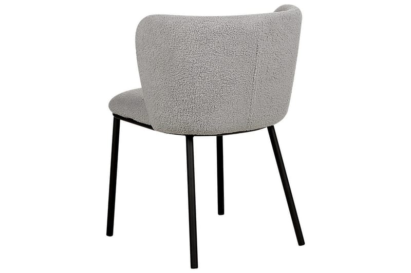 Set med 2 matstolar Mina - Grå, svart/Bouclé - Möbler - Matplats - Matstol & köksstol