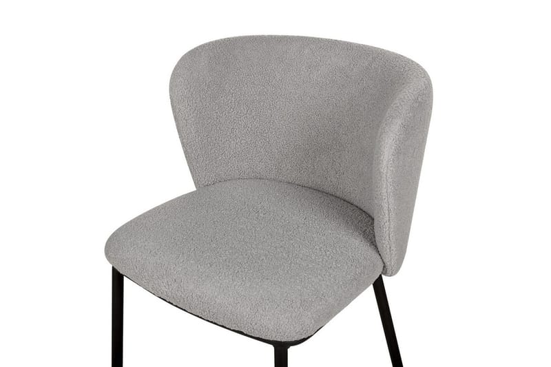 Set med 2 matstolar Mina - Grå, svart/Bouclé - Möbler - Matplats - Matstol & köksstol