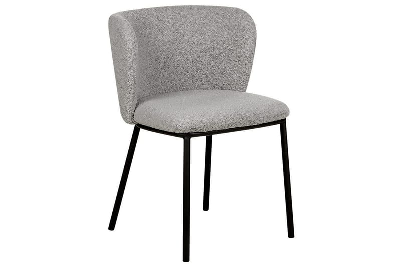 Set med 2 matstolar Mina - Grå, svart/Bouclé - Möbler - Matplats - Matstol & köksstol