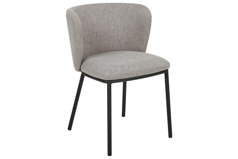 Set med 2 matstolar Mina - Grå, svart/Polyester - Möbler - Matplats - Matstol & köksstol