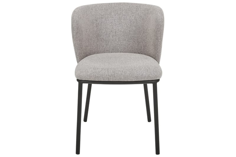 Set med 2 matstolar Mina - Grå, svart/Polyester - Möbler - Matplats - Matstol & köksstol