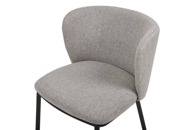 Set med 2 matstolar Mina - Grå, svart/Polyester - Möbler - Matplats - Matstol & köksstol