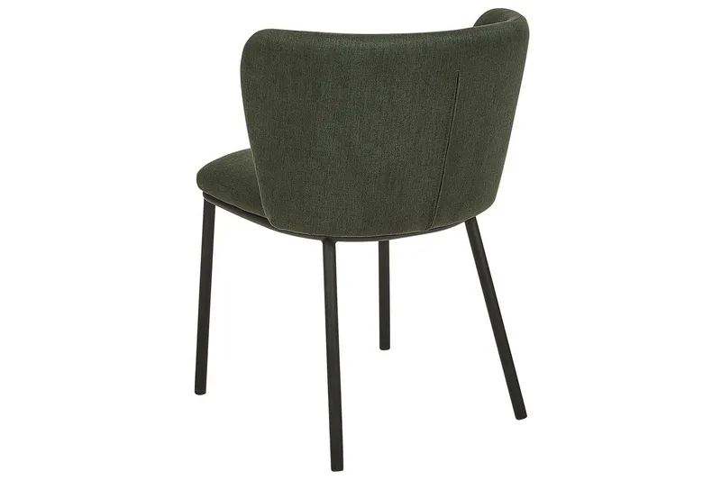 Set med 2 matstolar Mina - Grön, Svart/Polyester - Möbler - Matplats - Matstol & köksstol