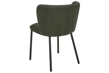Set med 2 matstolar Mina - Grön, Svart/Polyester - Möbler - Matplats - Matstol & köksstol
