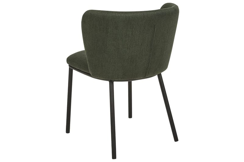 Set med 2 matstolar Mina - Grön, Svart/Polyester - Möbler - Matplats - Matstol & köksstol