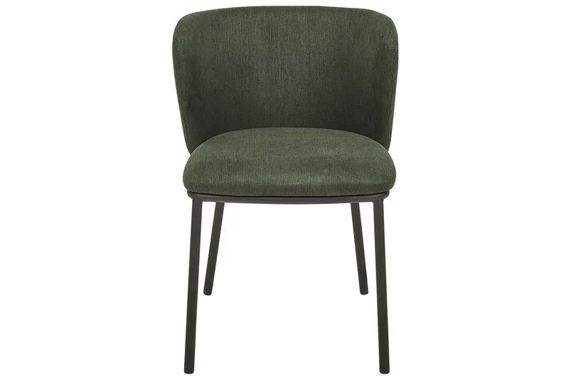 Set med 2 matstolar Mina - Grön, Svart/Polyester - Möbler - Matplats - Matstol & köksstol
