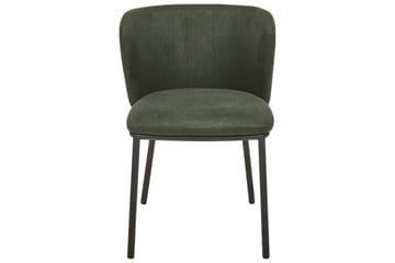 Set med 2 matstolar Mina - Grön, Svart/Polyester - Möbler - Matplats - Matstol & köksstol
