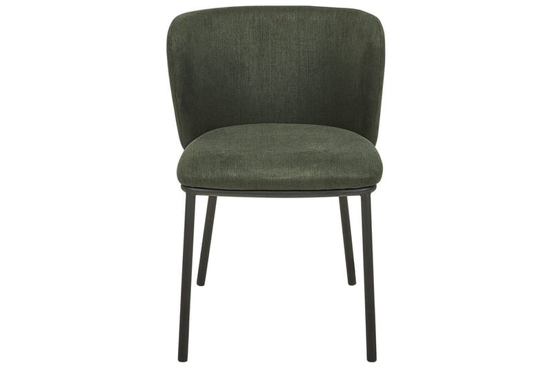 Set med 2 matstolar Mina - Grön, Svart/Polyester - Möbler - Matplats - Matstol & köksstol