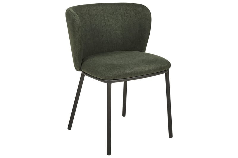 Set med 2 matstolar Mina - Grön, Svart/Polyester - Möbler - Matplats - Matstol & k�öksstol