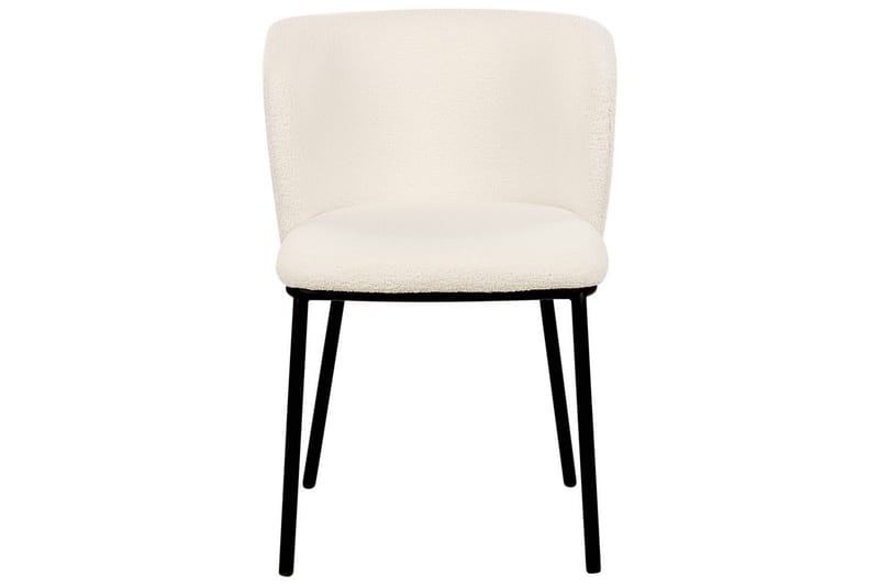 Set med 2 matstolar Mina - Vit, Svart/Bouclé - Möbler - Matplats - Matstol & köksstol