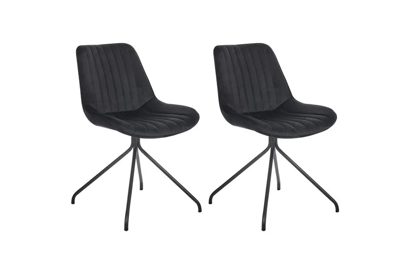 Set med 2 matstolar Navasota, Svart