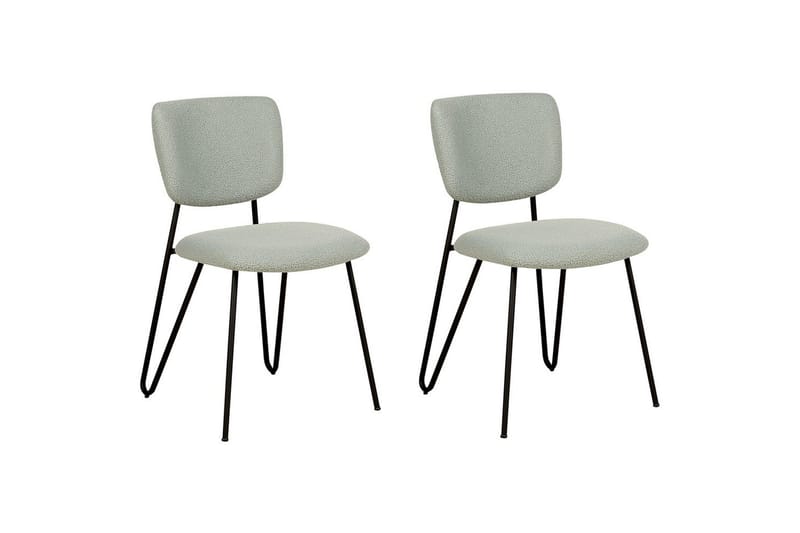 Set med 2 matstolar Nelko - Grön, Svart - Möbler - Matplats - Matstol & köksstol