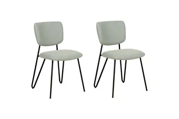 Set med 2 matstolar Nelko - Grön, Svart - Möbler - Matplats - Matstol & köksstol