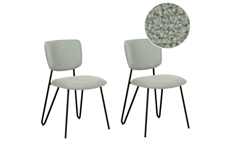 Set med 2 matstolar Nelko, Grön, Svart