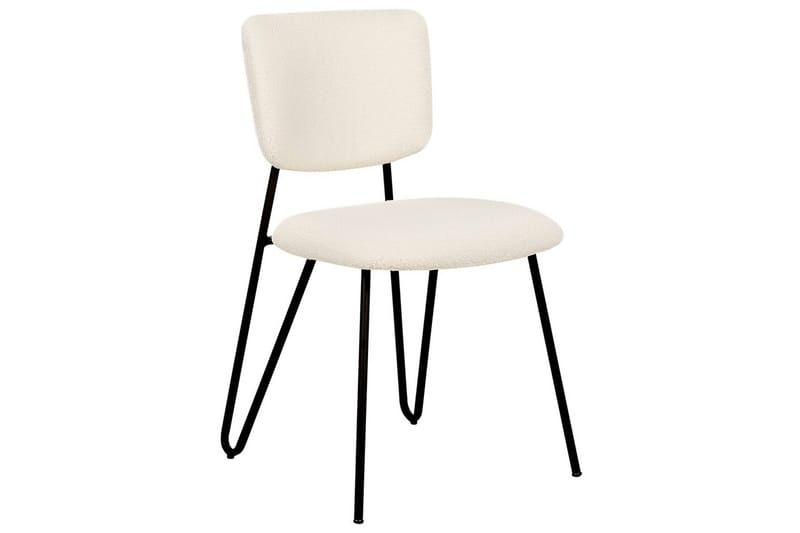 Set med 2 matstolar Nelko - Vit, Svart - Möbler - Matplats - Matstol & köksstol