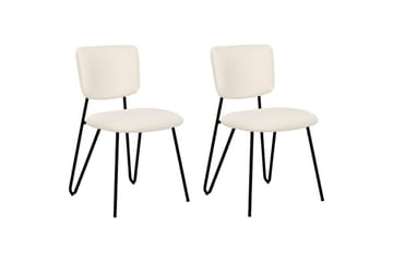 Set med 2 matstolar Nelko - Vit, Svart - Möbler - Matplats - Matstol & köksstol