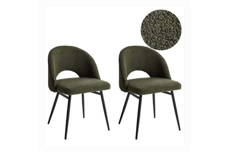 Set med 2 matstolar Onaga, Grön, Svart