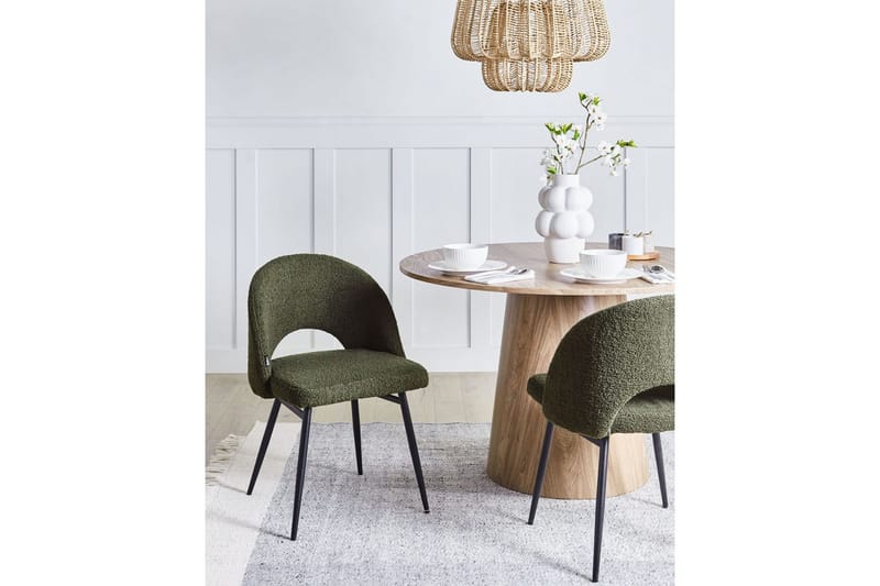 Set med 2 matstolar Onaga - Grön, Svart - Möbler - Matplats - Matstol & köksstol