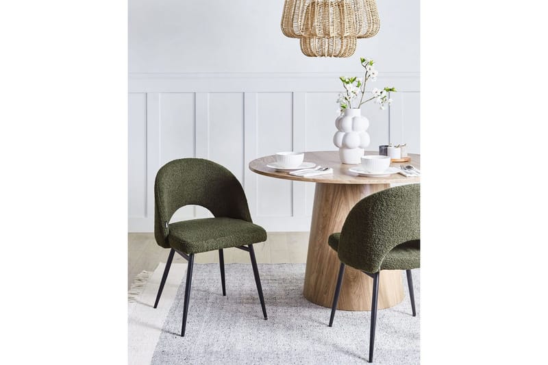 Set med 2 matstolar Onaga - Grön, Svart - Möbler - Matplats - Matstol & köksstol