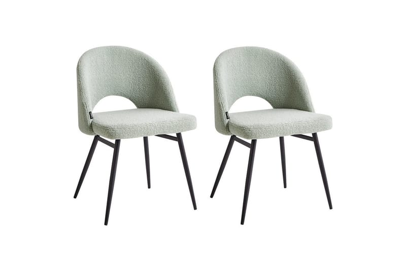 Set med 2 matstolar Onaga - Ljusgrön, Svart - Möbler - Matplats - Matstol & köksstol