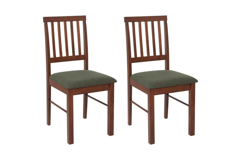 Set med 2 matstolar Orono - Mörkt trä, grönt - Möbler - Matplats - Matstol & köksstol