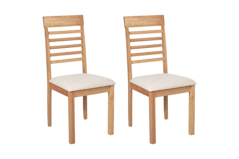 Set med 2 matstolar Ortley, Ljus trä, beige