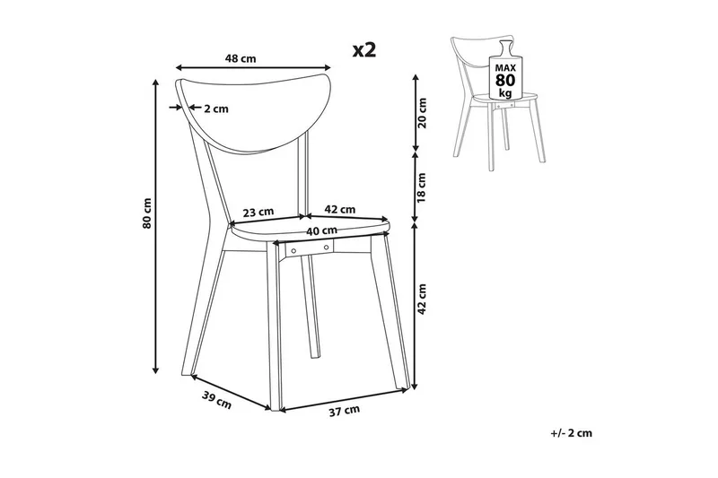 Set med 2 matstolar Roxby - Möbler - Matplats - Matstol & köksstol
