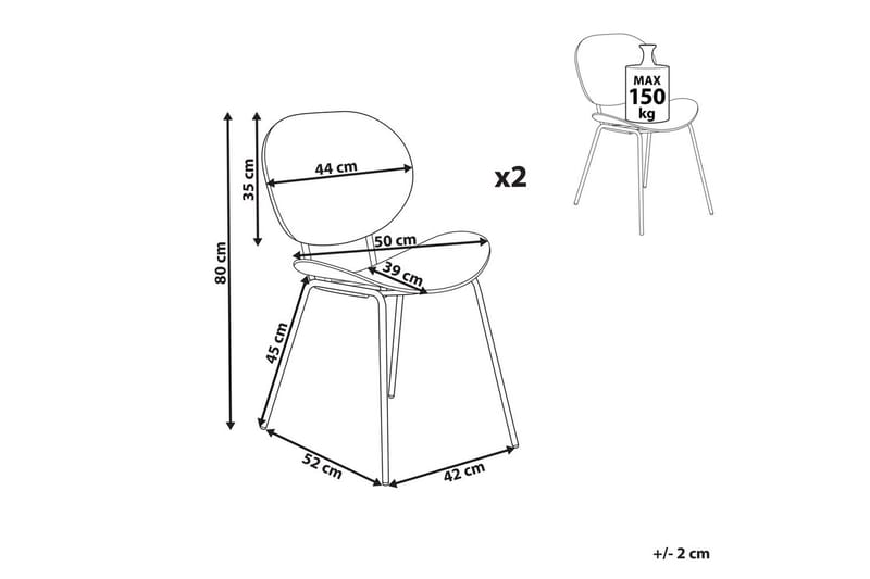 Set med 2 matstolar Shonto - Vit - Möbler - Matplats - Matstol & köksstol
