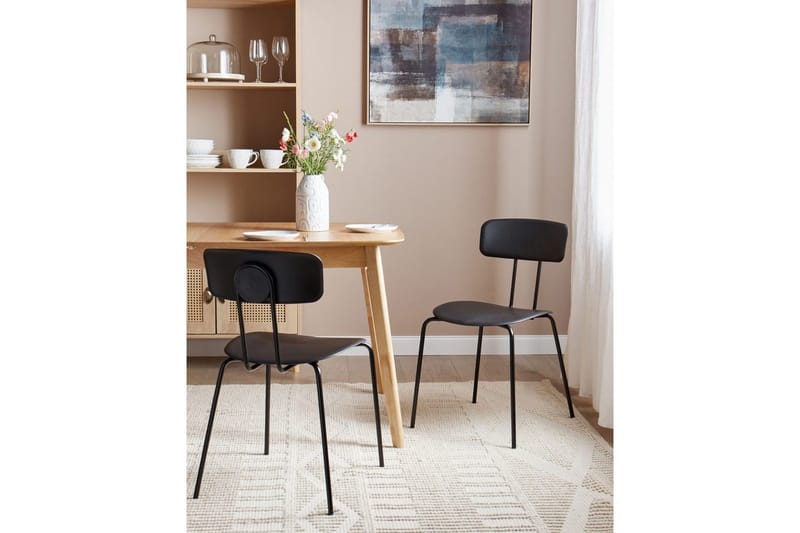 Set med 2 matstolar Sibley - Svart - Möbler - Matplats - Matstol & köksstol