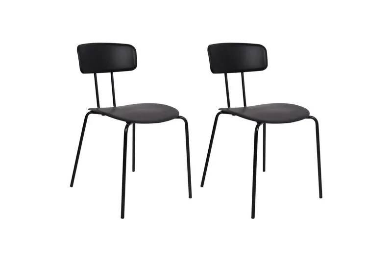 Set med 2 matstolar Sibley, Svart