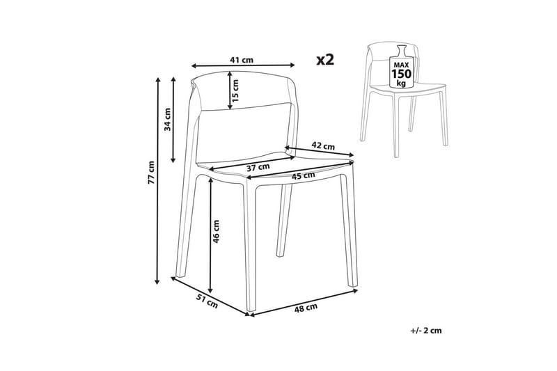 Set med 2 matstolar Somers - Möbler - Matplats - Matstol & köksstol