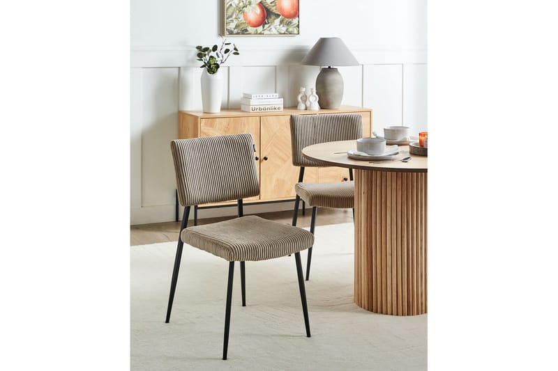 Set med 2 matstolar Sturgis - Beige, svart - Möbler - Matplats - Matstol & köksstol