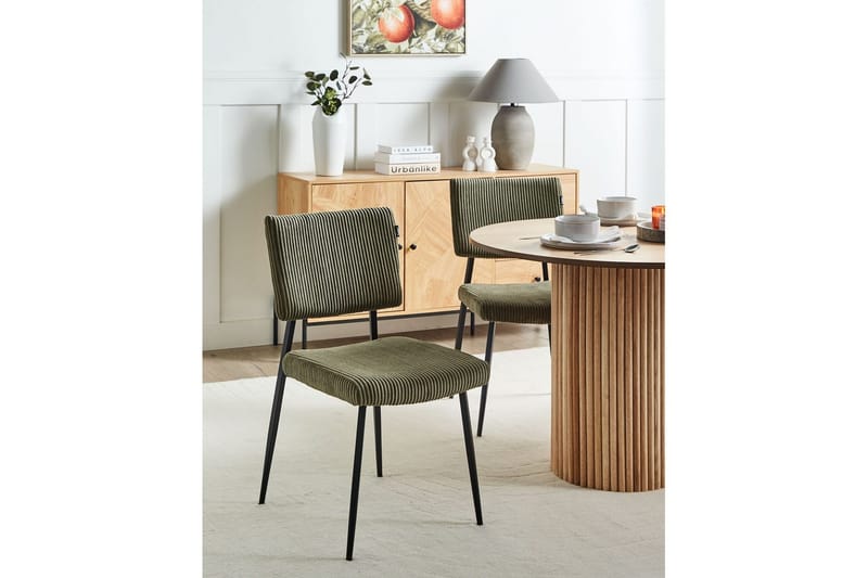Set med 2 matstolar Sturgis - Grön, Svart - Möbler - Matplats - Matstol & köksstol