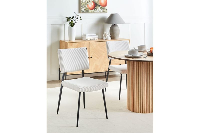 Set med 2 matstolar Sturgis - Vit, Svart - Möbler - Matplats - Matstol & köksstol