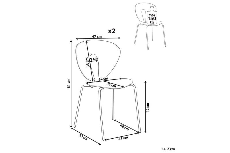 Set med 2 matstolar Tracy - Grön, Silver - Möbler - Matplats - Matstol & köksstol