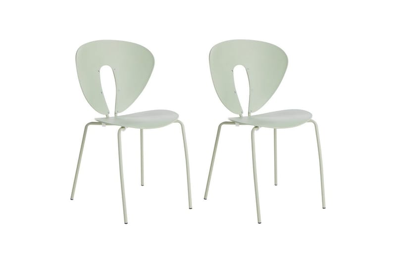 Set med 2 matstolar Tracy - Grön, Silver - Möbler - Matplats - Matstol & köksstol