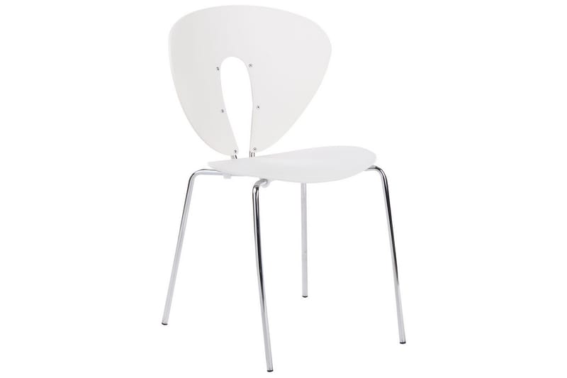 Set med 2 matstolar Tracy - Vit, Silver - Möbler - Matplats - Matstol & köksstol